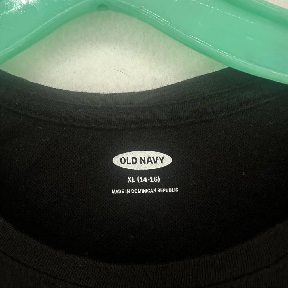 Old Navy You Glow Girl Christmas Lights Long Sleeve Shirt‎ Girls XL Black